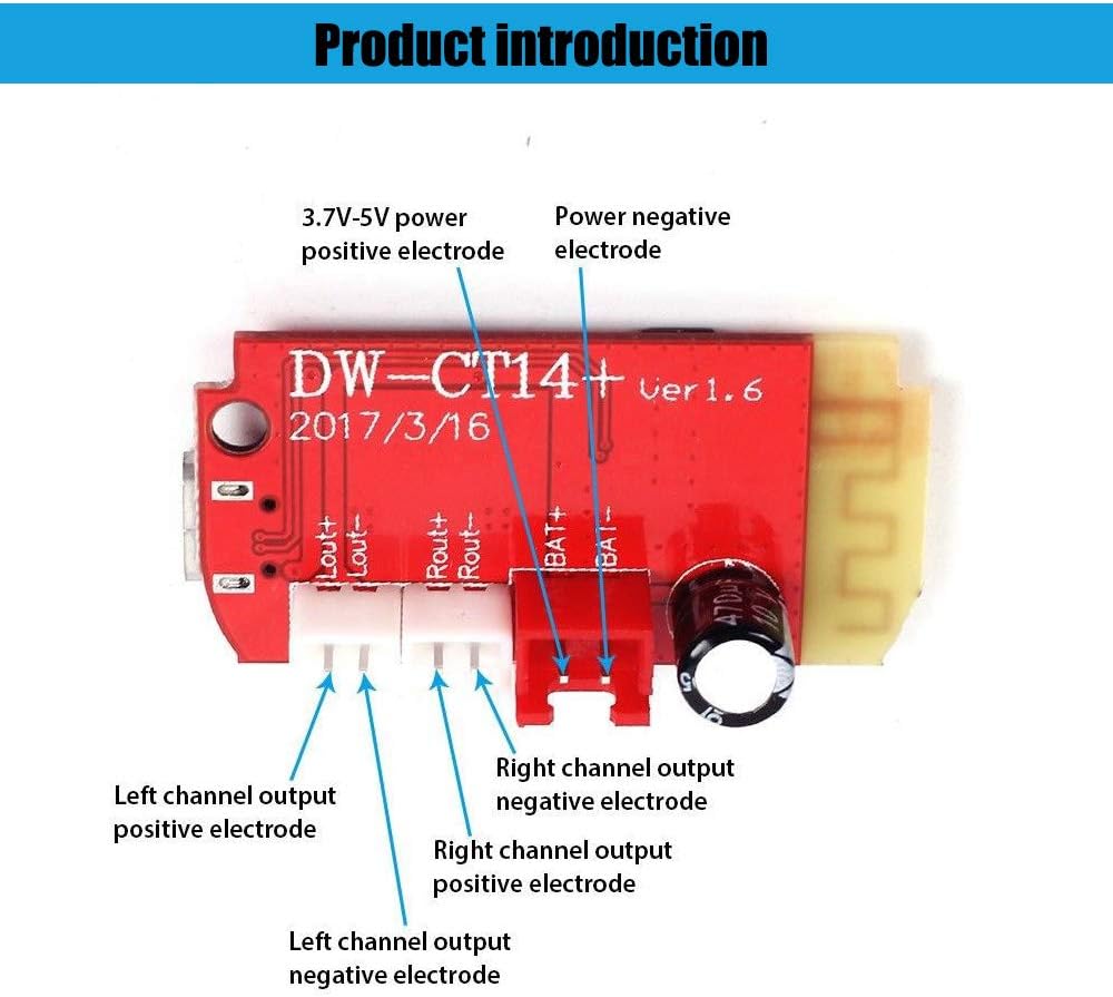 5W+5W ST Power Amplifier Board with Charging Port