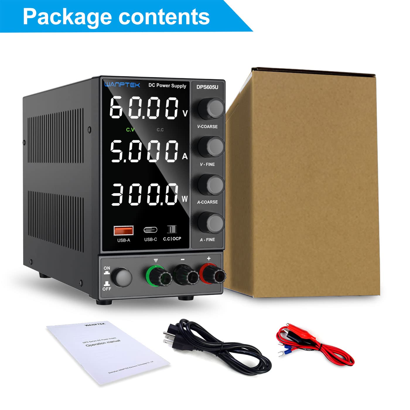 0-60V DC Adjustable Power Supply
