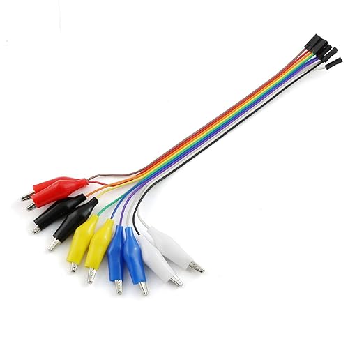 30cm 10Pin Alligator Clip to Dupont Line Female
