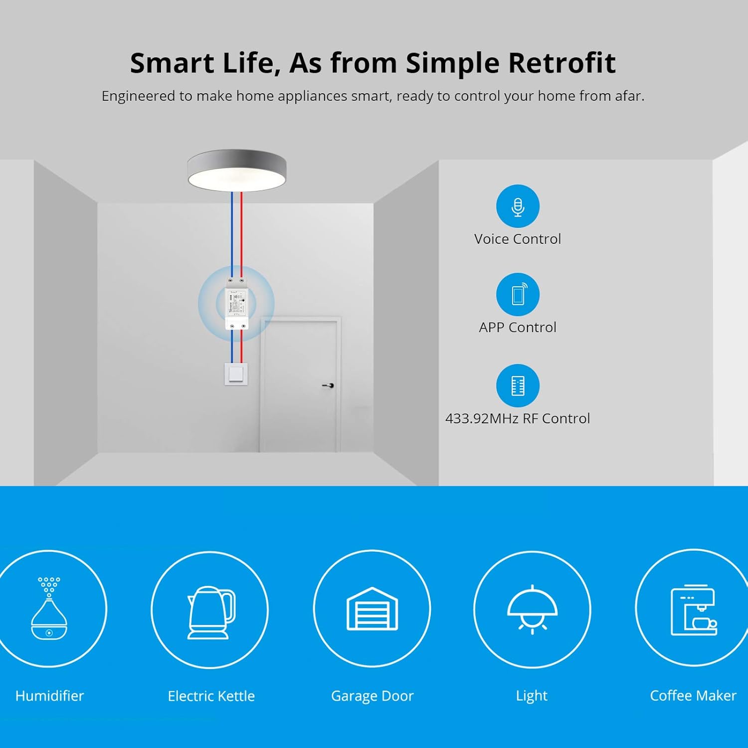 Wi‑Fi Smart Switch with RF Receiver