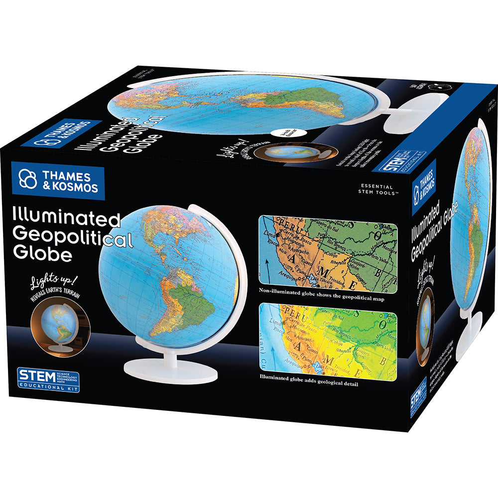 Thames & Kosmos Illuminated Geopolitical Globe STEM Learning Kit