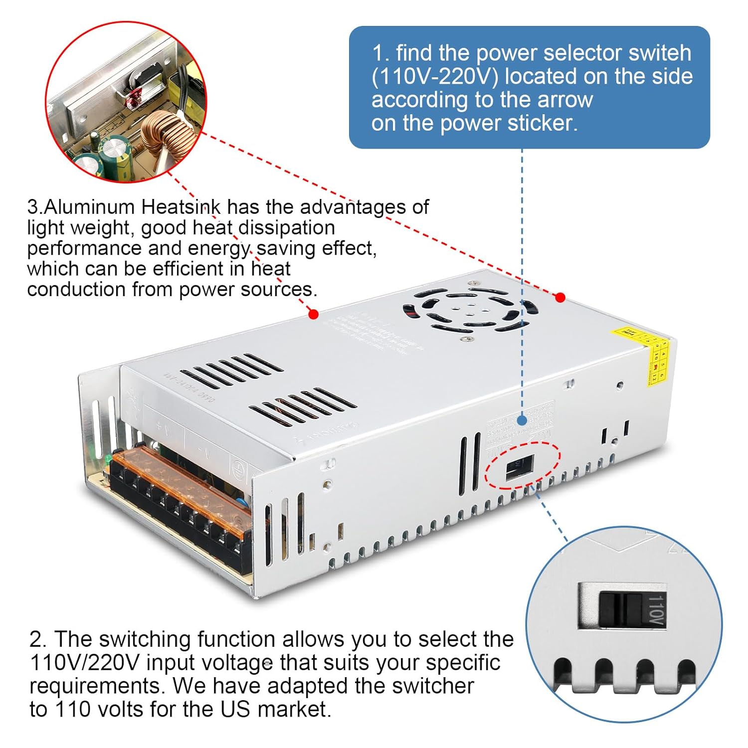 36V 10A 360W Switching P/S