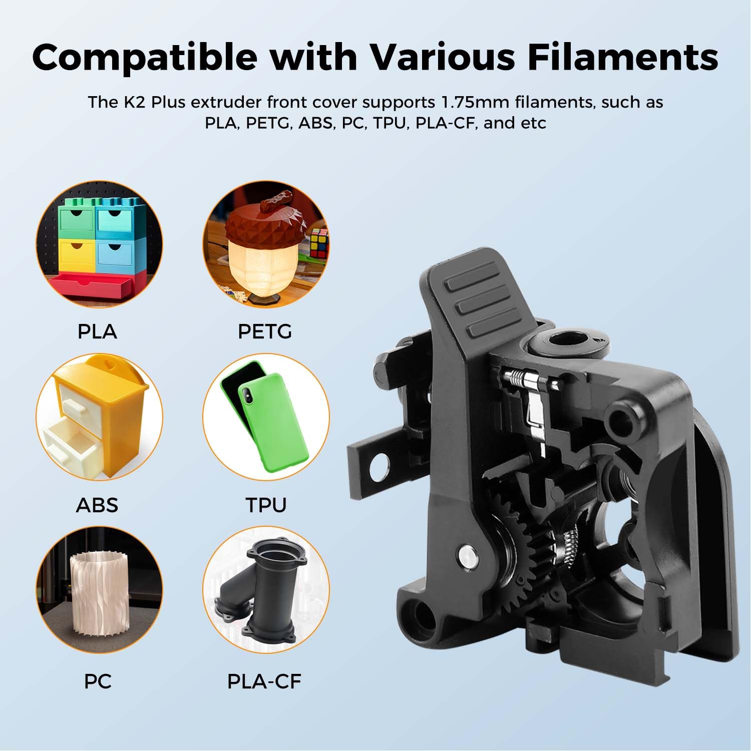 K2 Plus extruded front shell kit