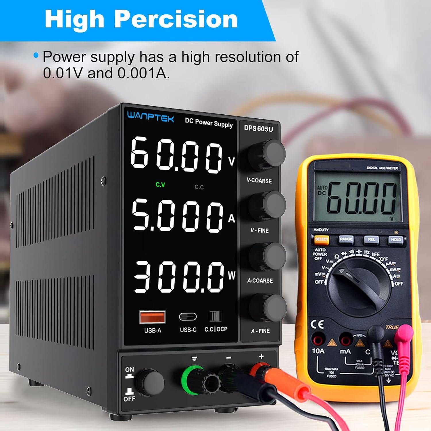 0-60V DC Adjustable Power Supply