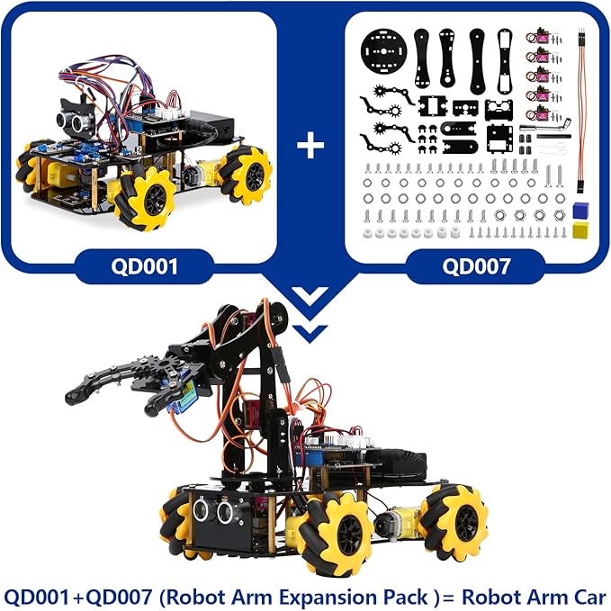 Acebott ESP32 5-DOF Robot Arm Kit Expansion Pack for QD001