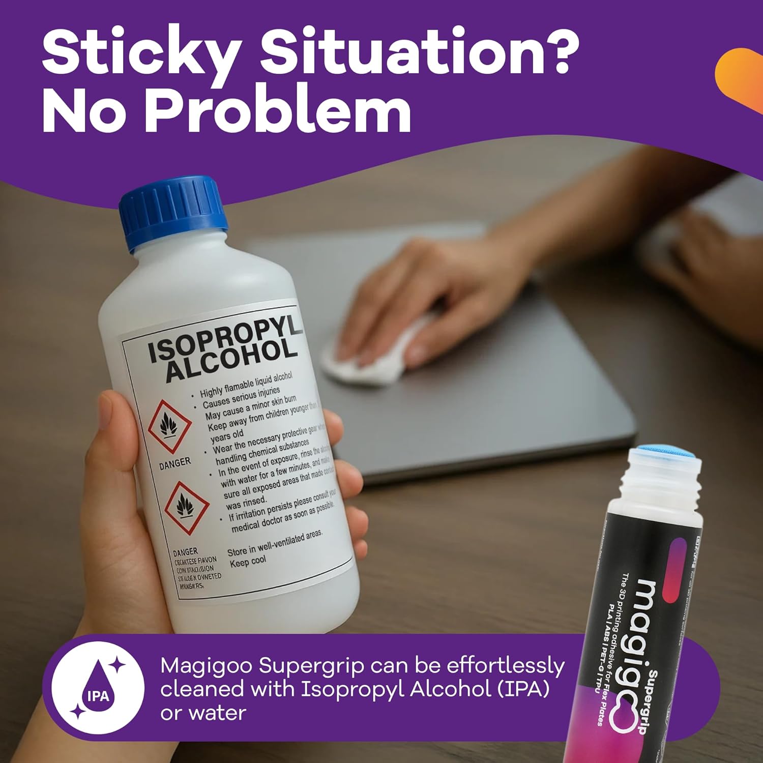 Magigoo Supergrip 3D Printer Adhesive Glue for PLA, PET-G, ABS/ASA, TPU (50ml)