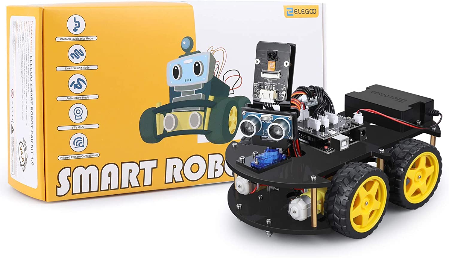 ELEGOO UNO R3 Project Smart Robot Car Kit V4 with UNO R3
