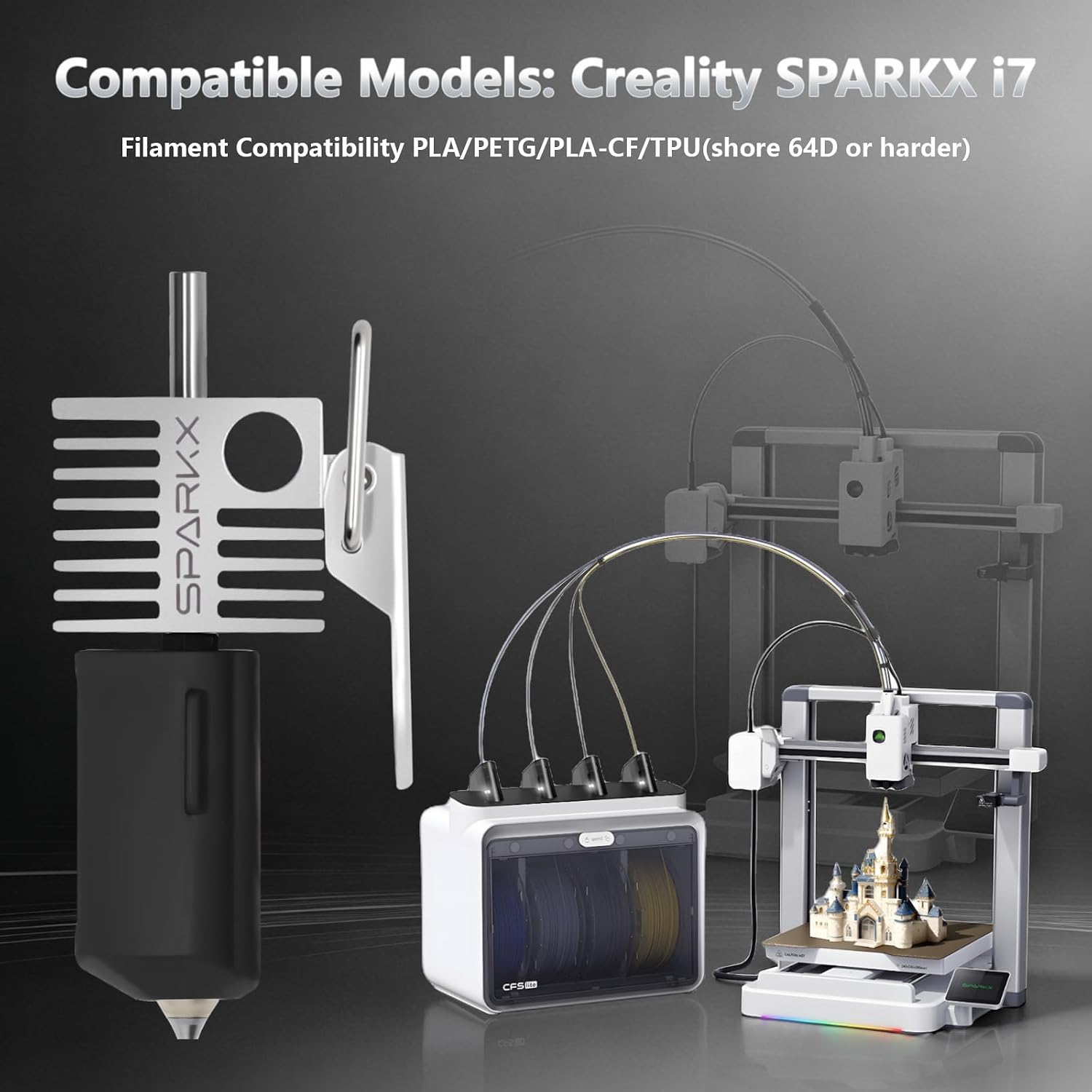 Creality SPARKX i7 0.8mm Hotend – Hardened Steel Nozzle