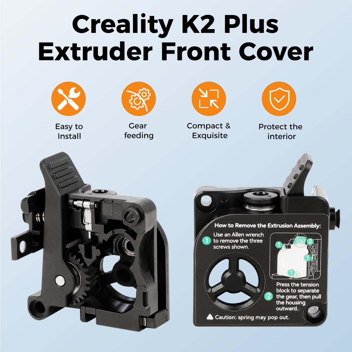 K2 Plus extruded front shell kit