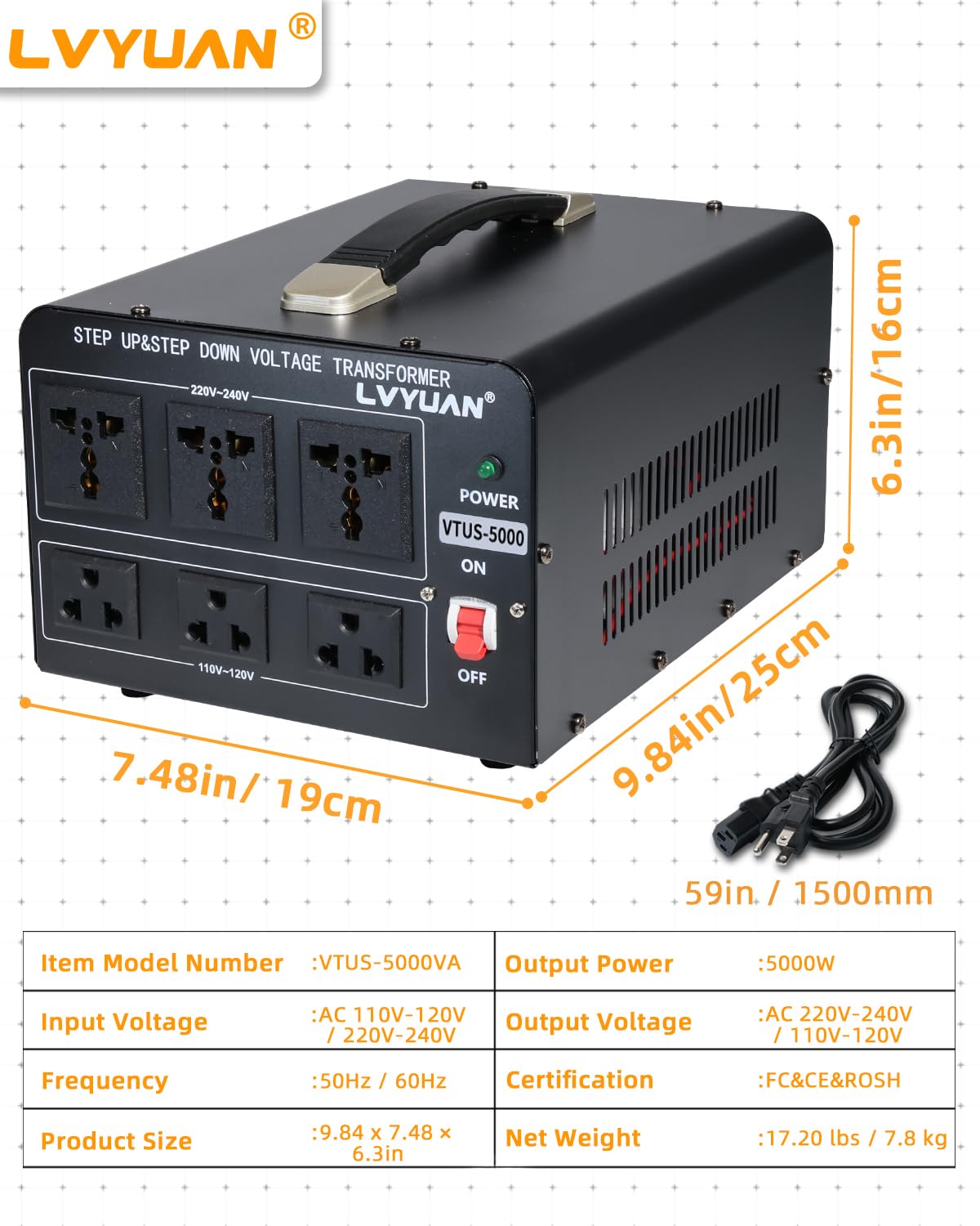 5000W Step Up/Down Converter