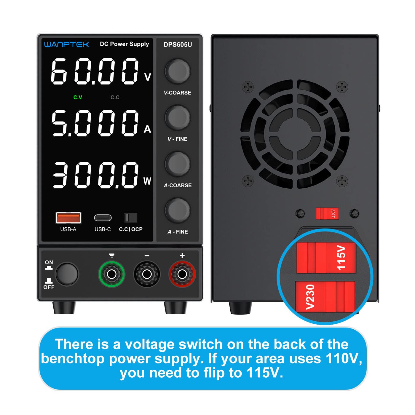 0-60V DC Adjustable Power Supply