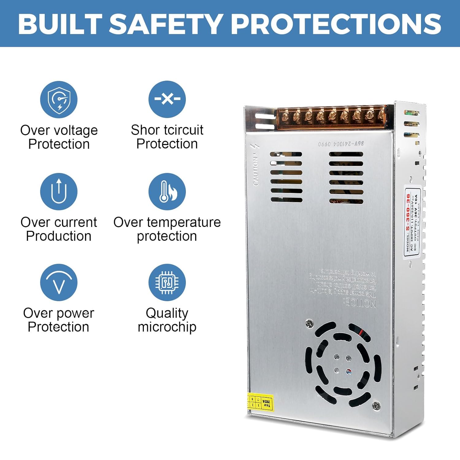 36V 10A 360W Switching P/S