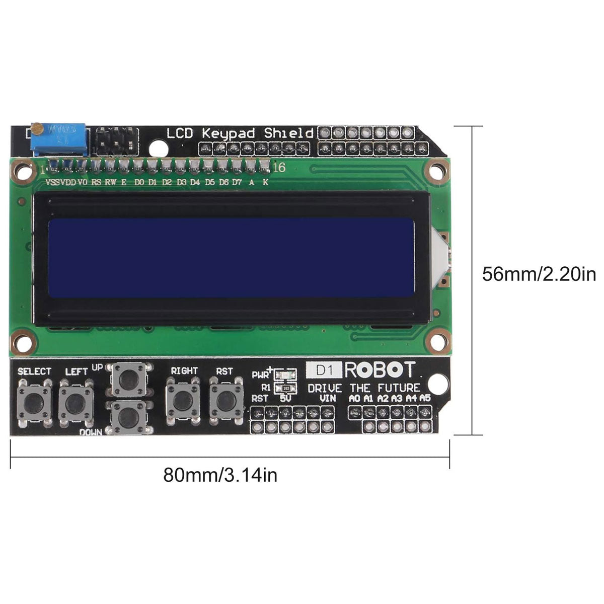 LCD1602 Keypad Shield Blue Backlight