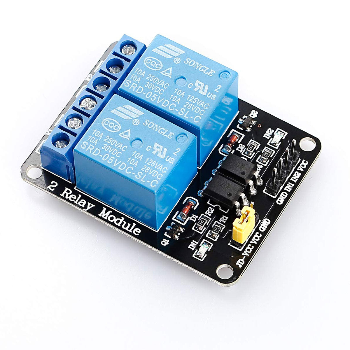 2 Channel DC 5V Relay Module Compatible with Arduino