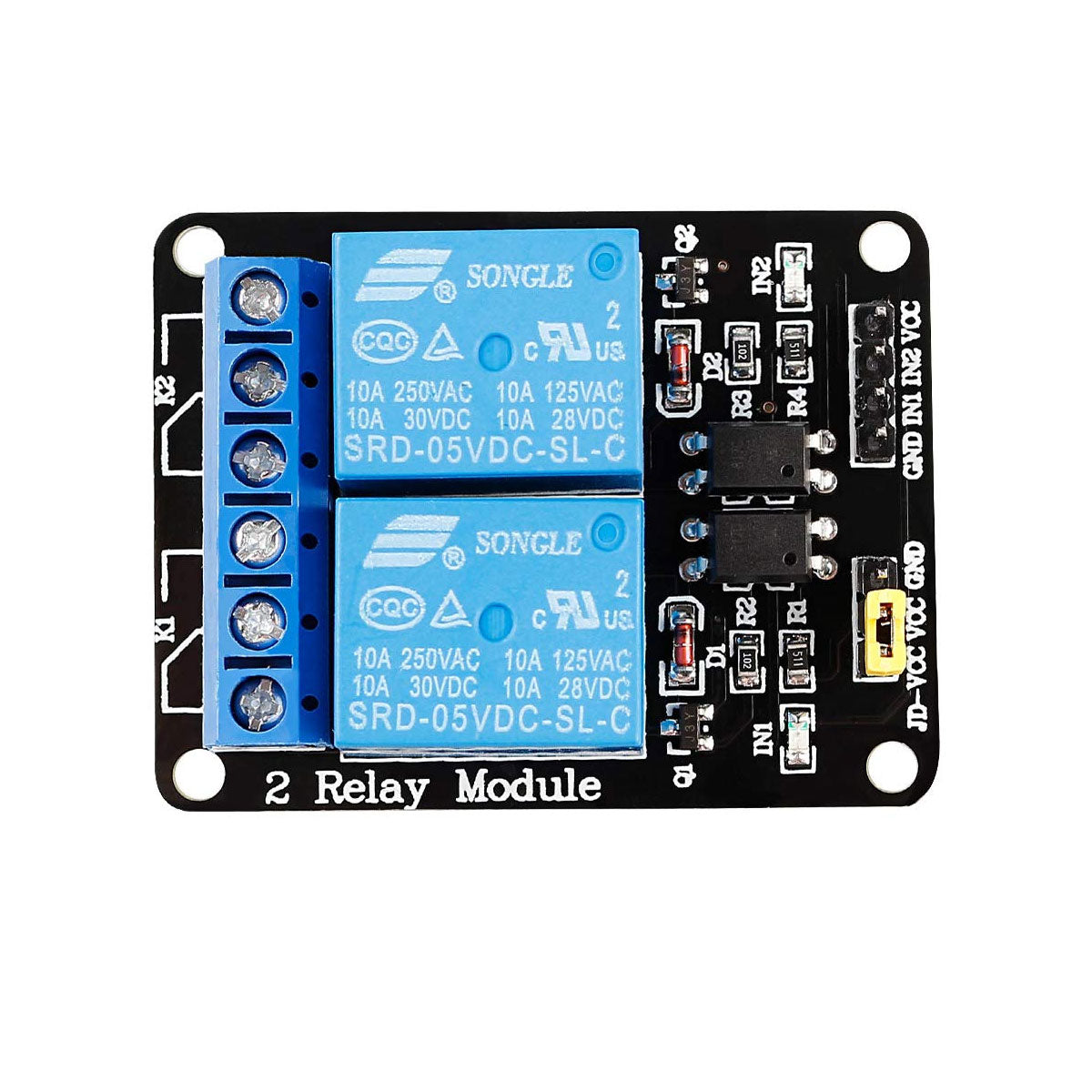 2 Channel DC 5V Relay Module Compatible with Arduino