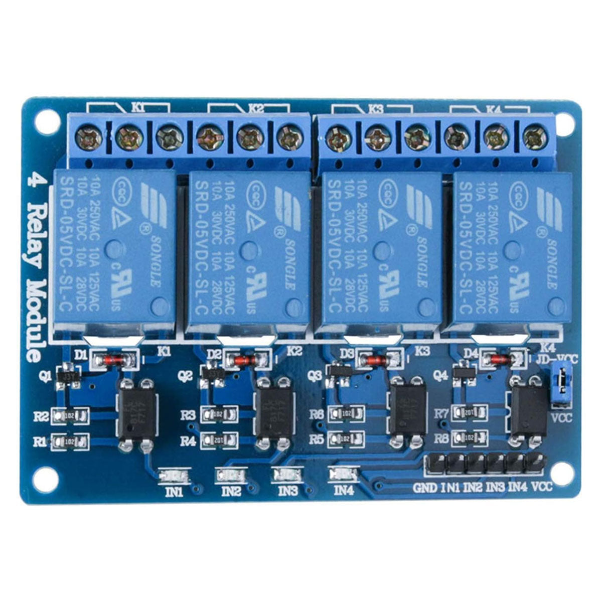 4 Channel DC 5V Relay Module Compatible with Arduino