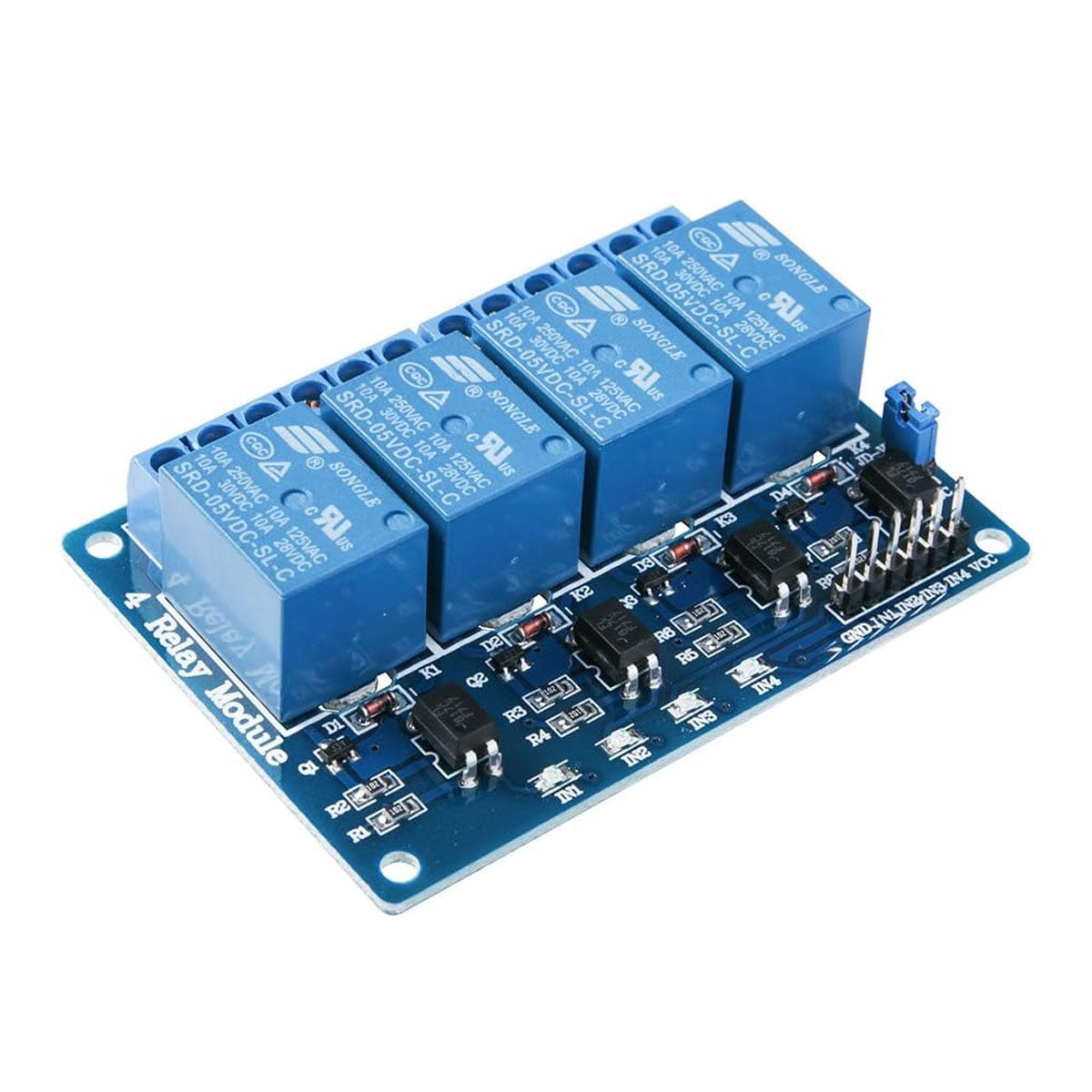 4 Channel DC 5V Relay Module Compatible with Arduino