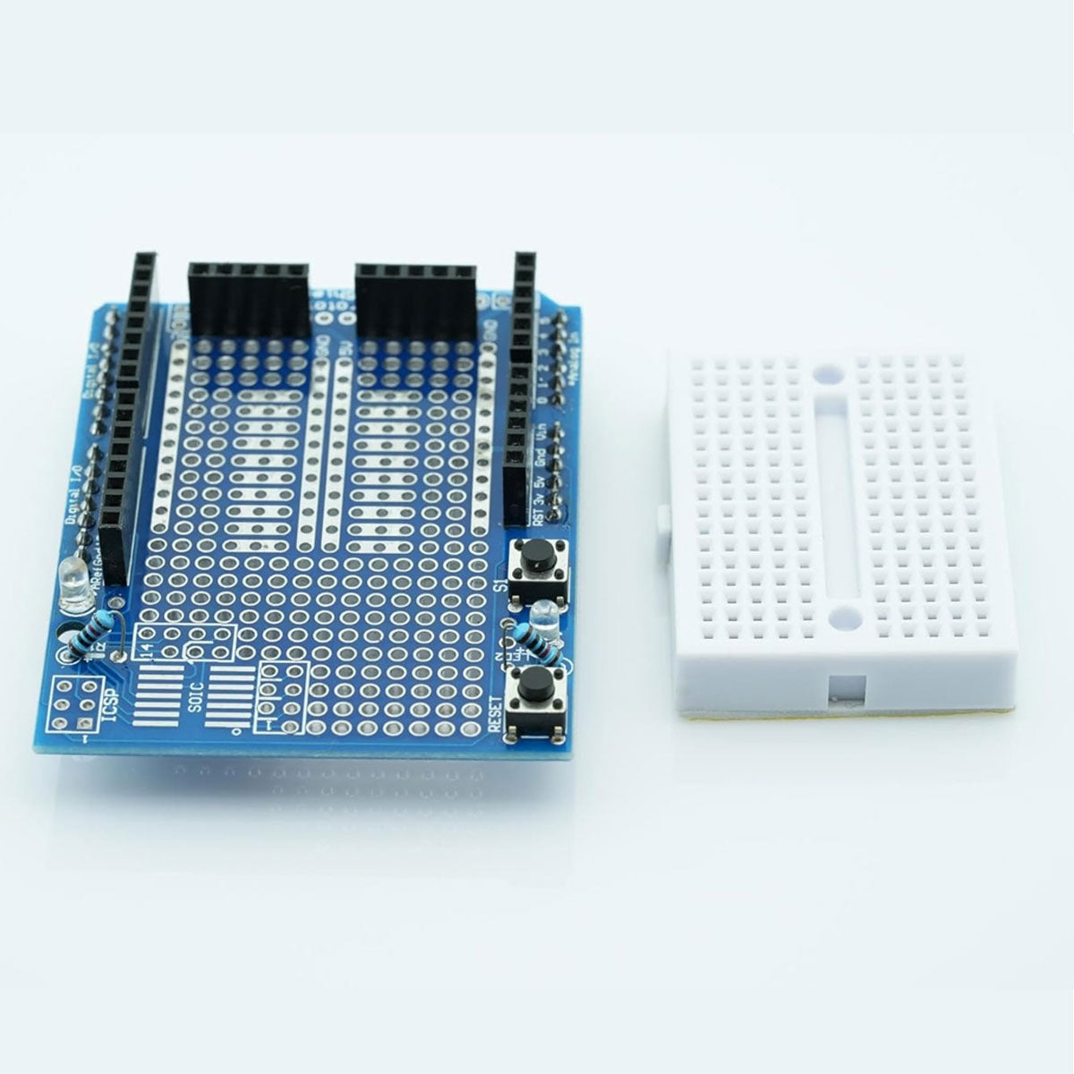 UNO Proto Prototype Shield + 170pts Breadboard