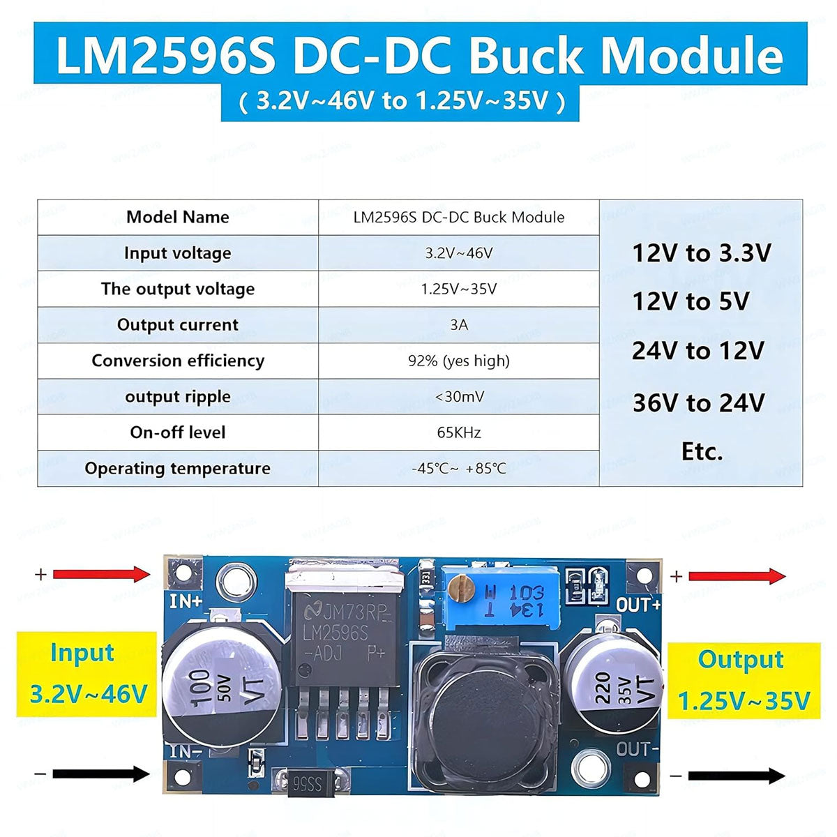 LM2596 DC to DC Step-Down Power Supply Module