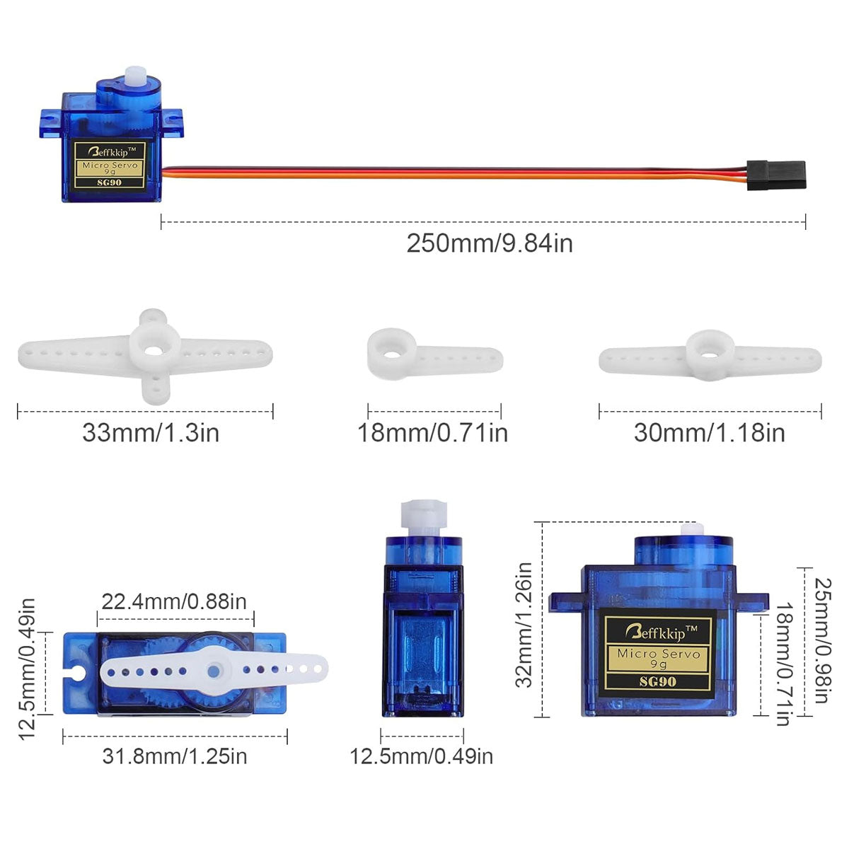 Servo SG90 9g 180°