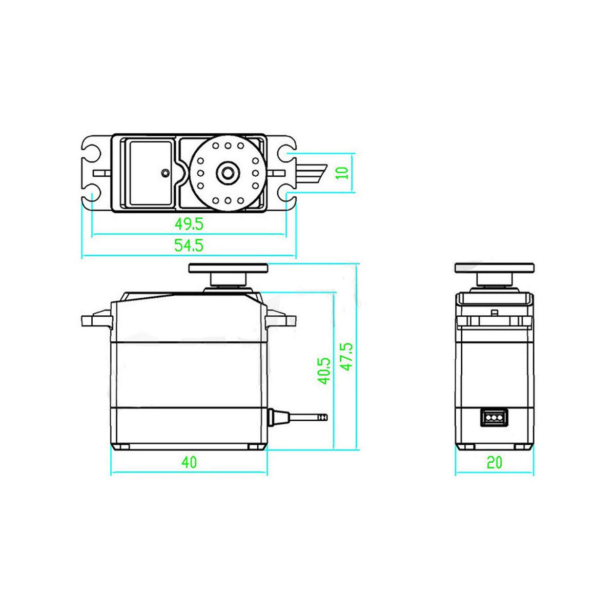 HQ Metal Servo MG996R 13KG 360°