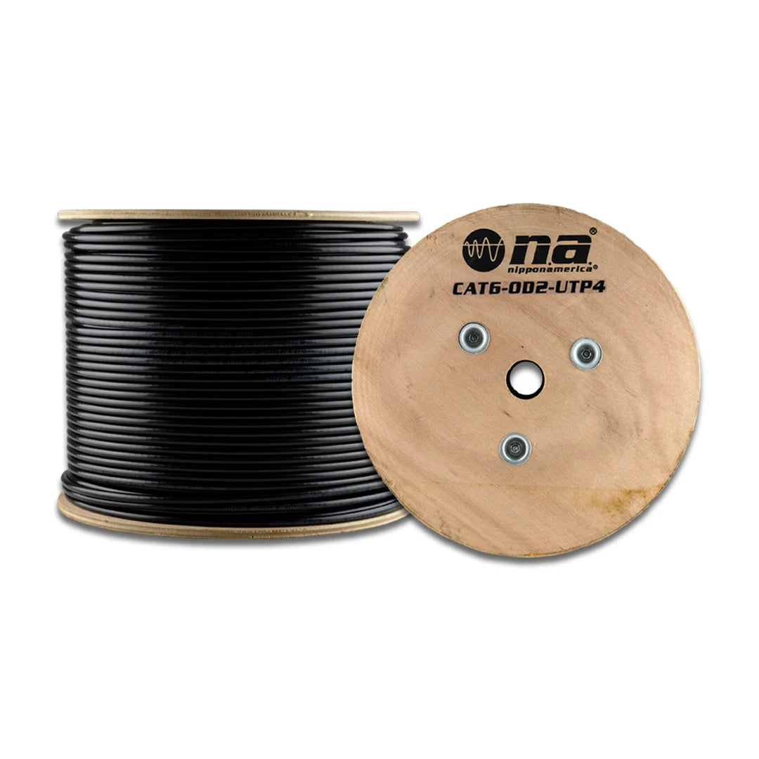 CAT6 Outdoor Ethernet Cable – 1000 ft, Black