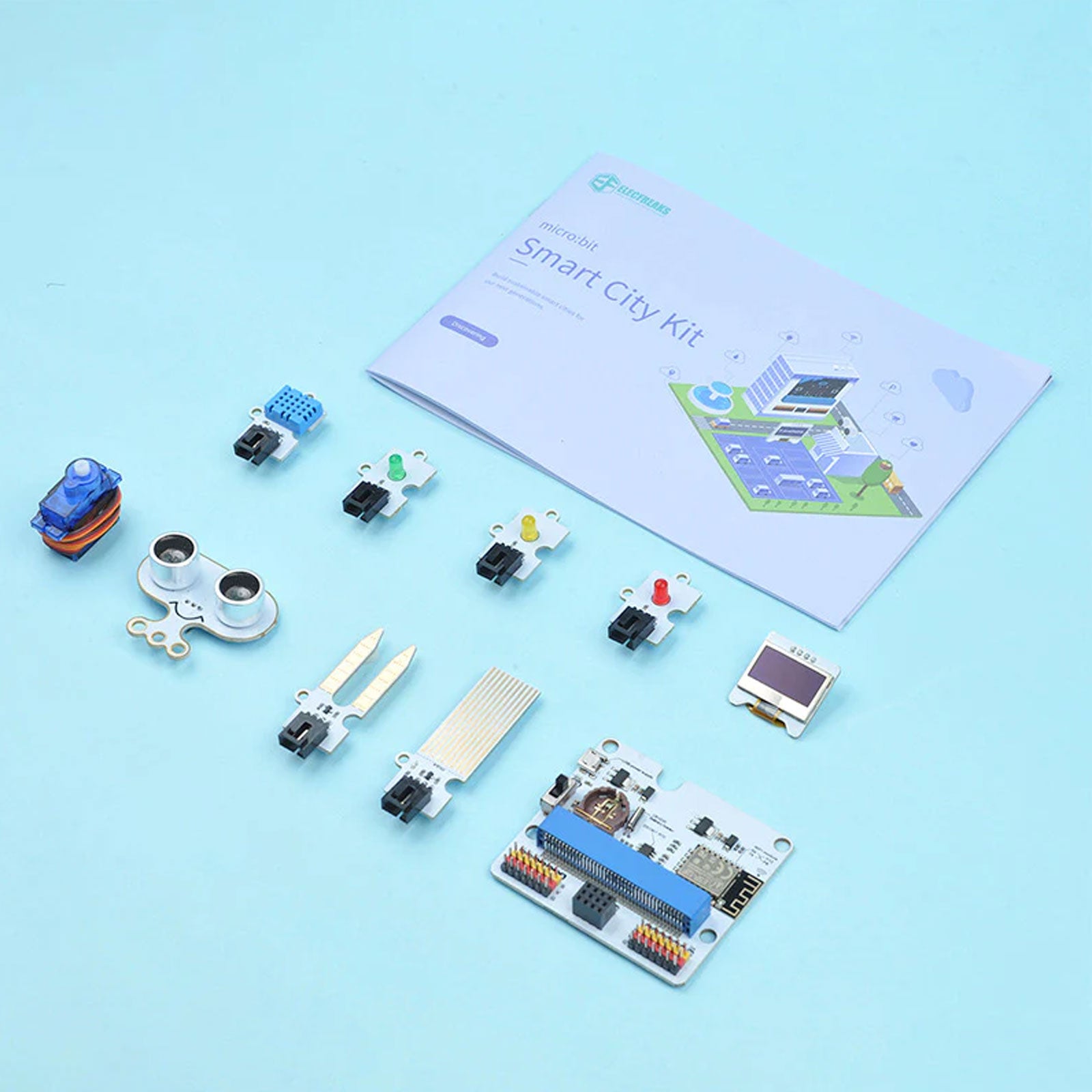 ELECFREAKS micro:bit Smart City Kit, micro:bit Sensor Starter Kit For Kid with Sensors (Without micro:bit Board)