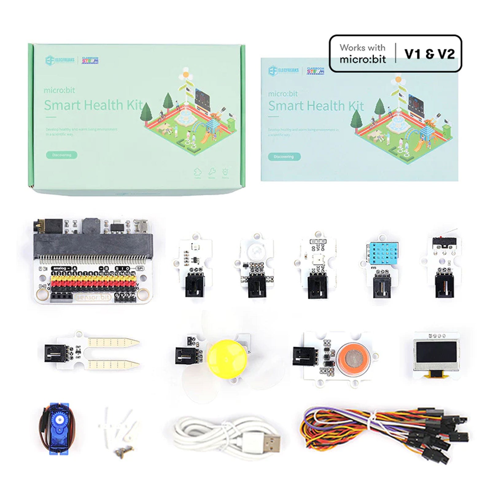 ELECFREAKS micro:bit Smart Health Kit, Electric Circuit Learning with Guidance Manual (Without micro:bit Board)