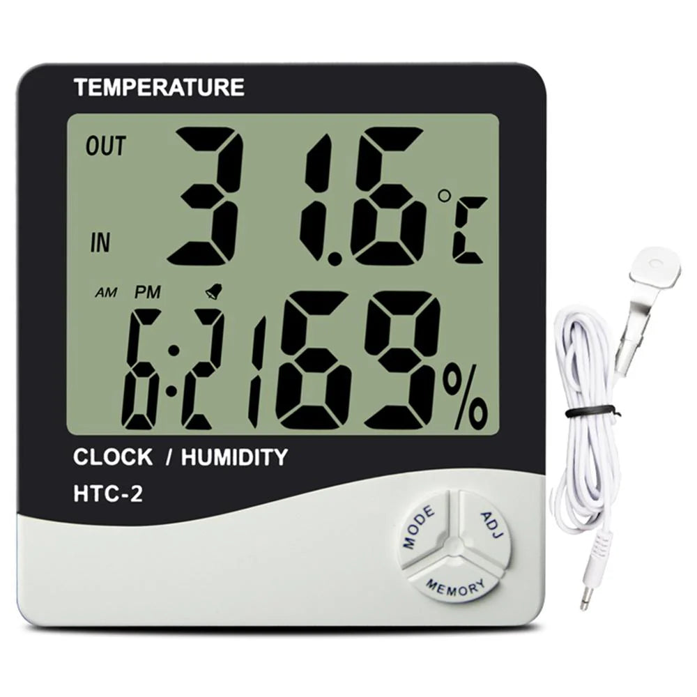 HTC-2 Digital Thermo-Hygrometer with Alarm Clock