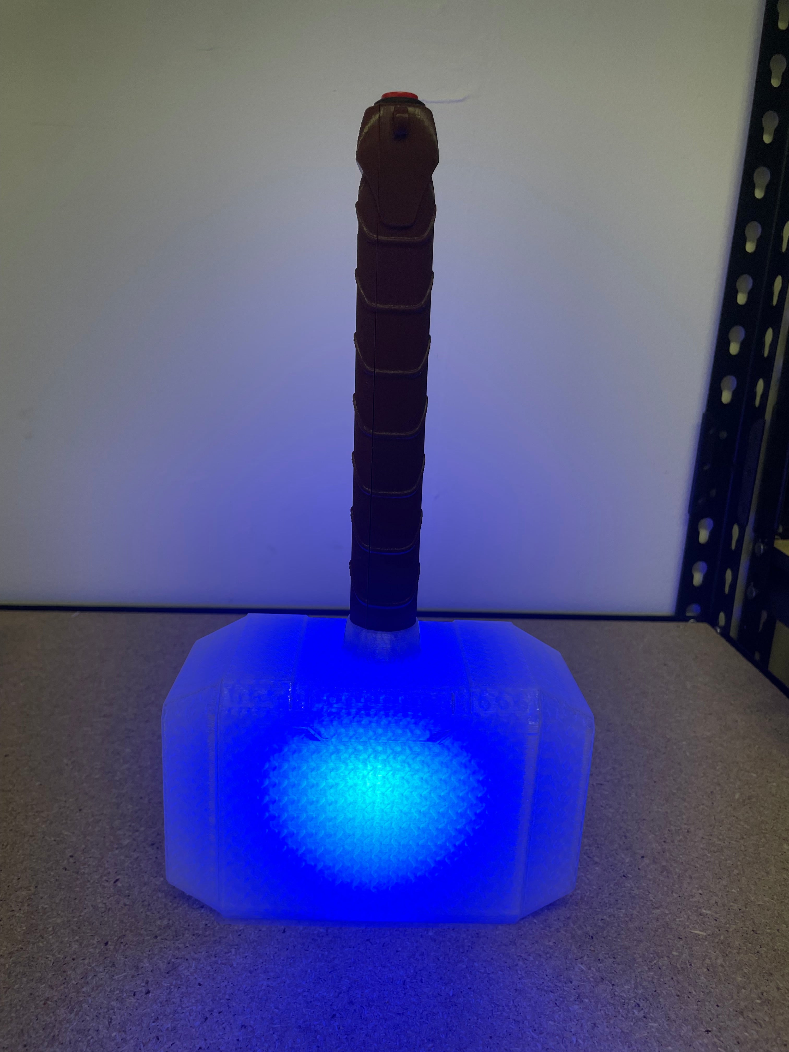3D Printed Thor Hammer with Illuminated Switch
