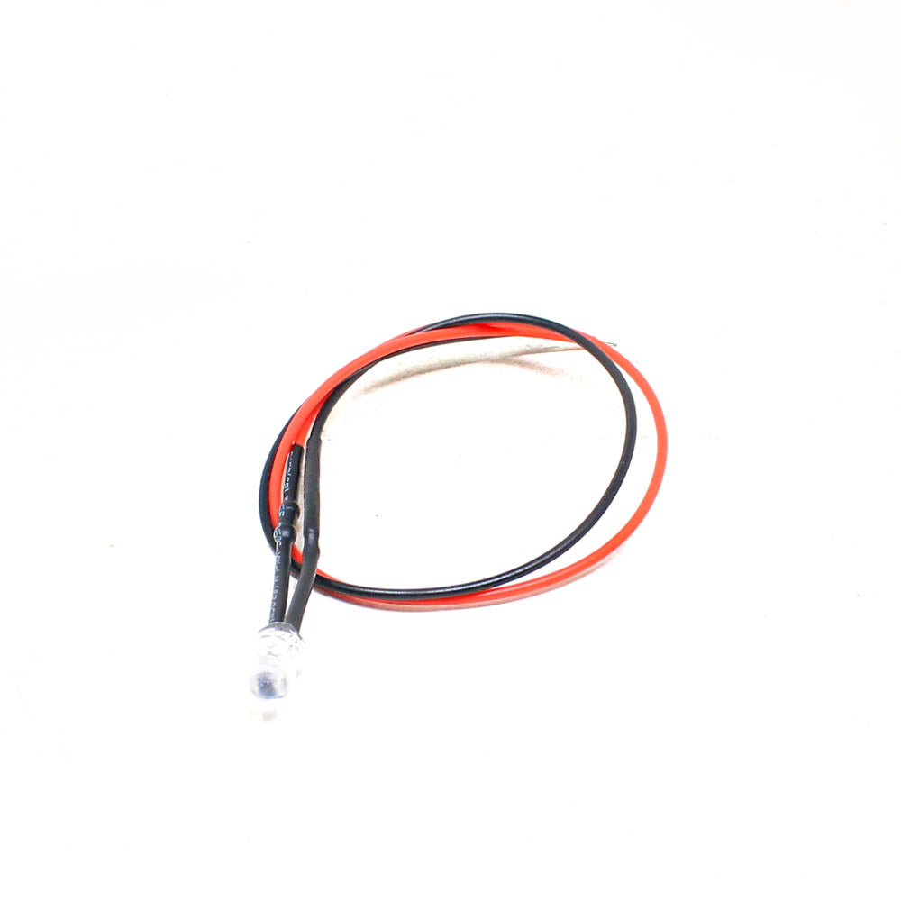 3V 3mm Water Clear Red LED Indicator Light with 20cm Cable