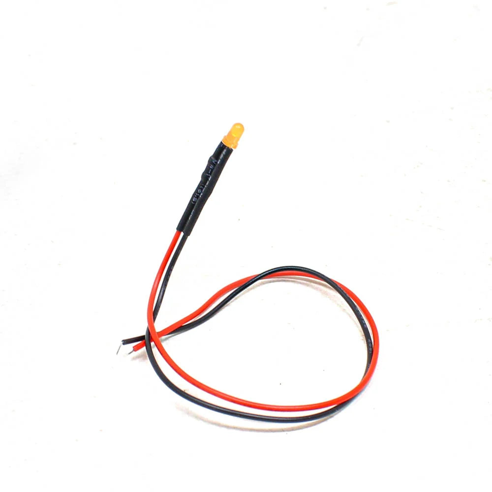 3V 3mm Orange LED Indicator Light with 20cm Cable