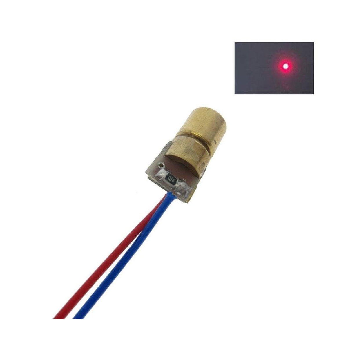 6mm Size 650nm 5mw Laser Head Copper Pointer Sight 5V