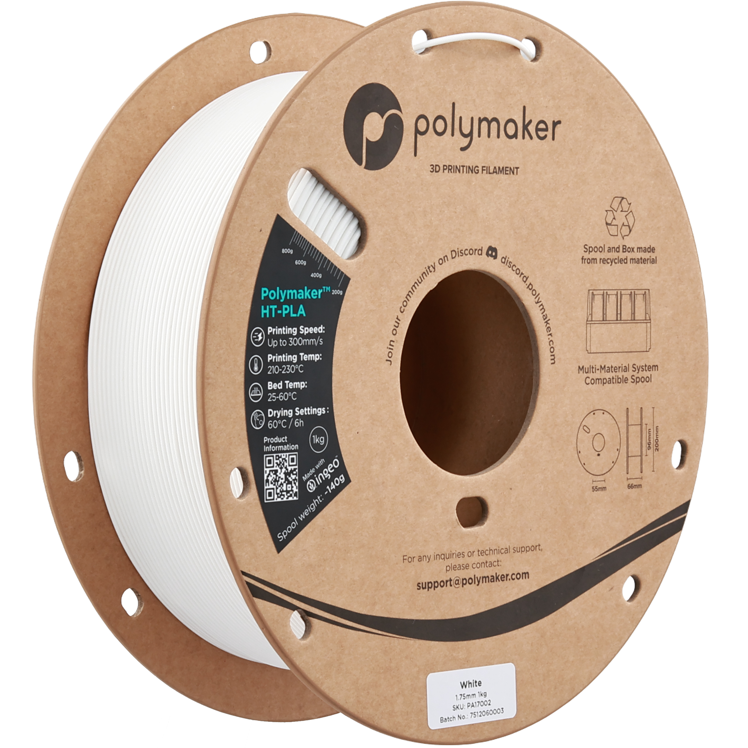 Polymaker™ HT-PLA - 1.75mm (1 kg / 2.2 lbs)