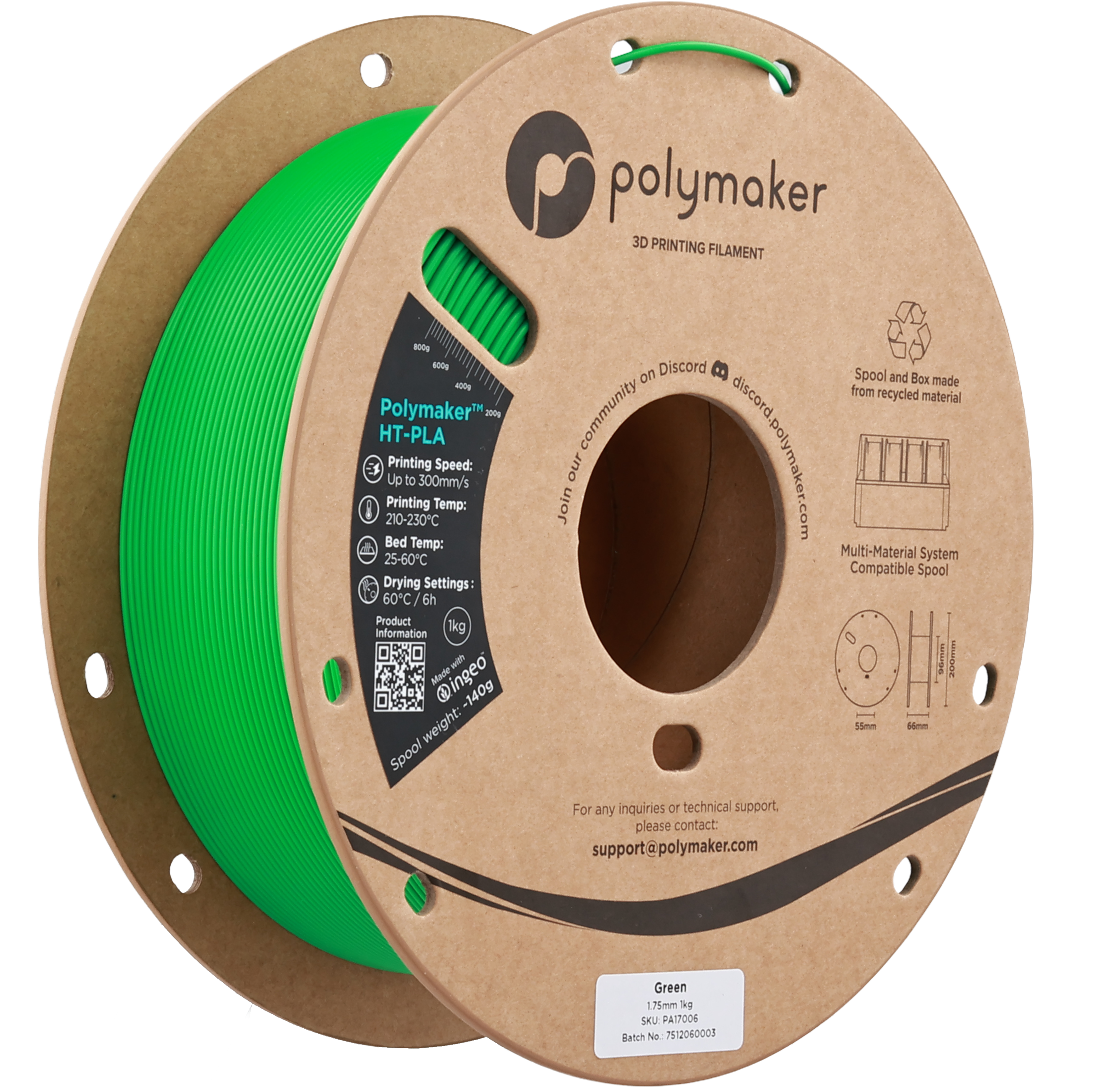 Polymaker™ HT-PLA - 1.75mm (1 kg / 2.2 lbs)