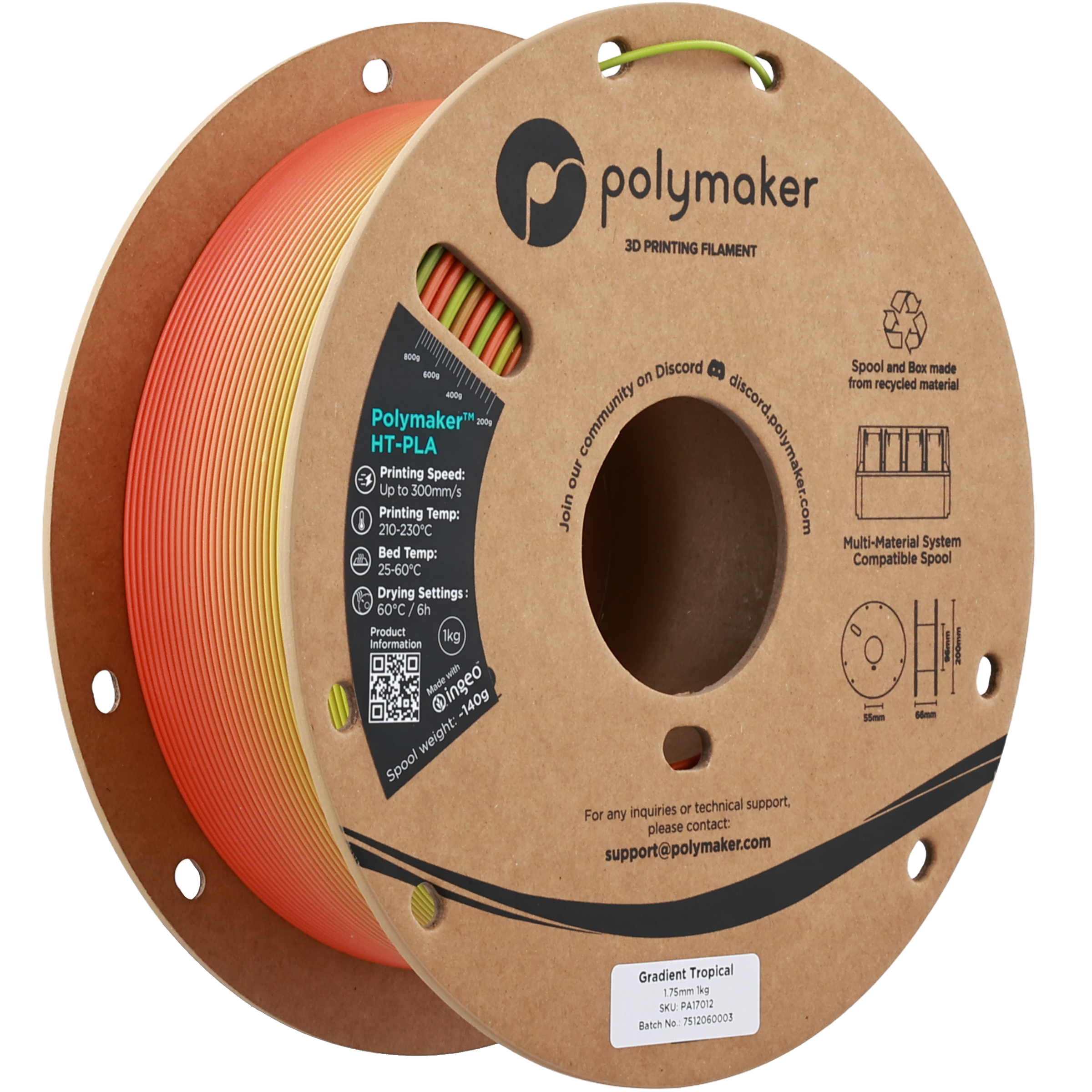 Polymaker™ HT-PLA - 1.75mm (1 kg / 2.2 lbs)