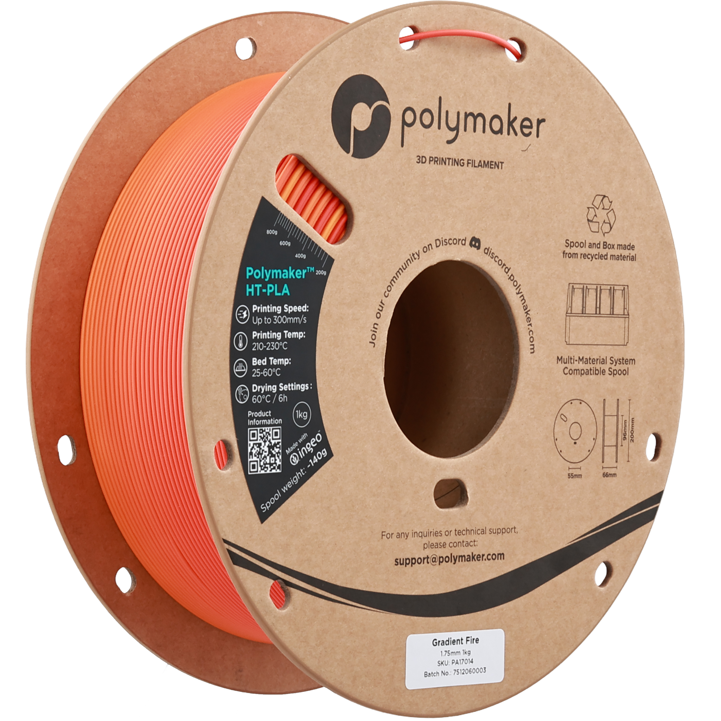 Polymaker™ HT-PLA - 1.75mm (1 kg / 2.2 lbs)