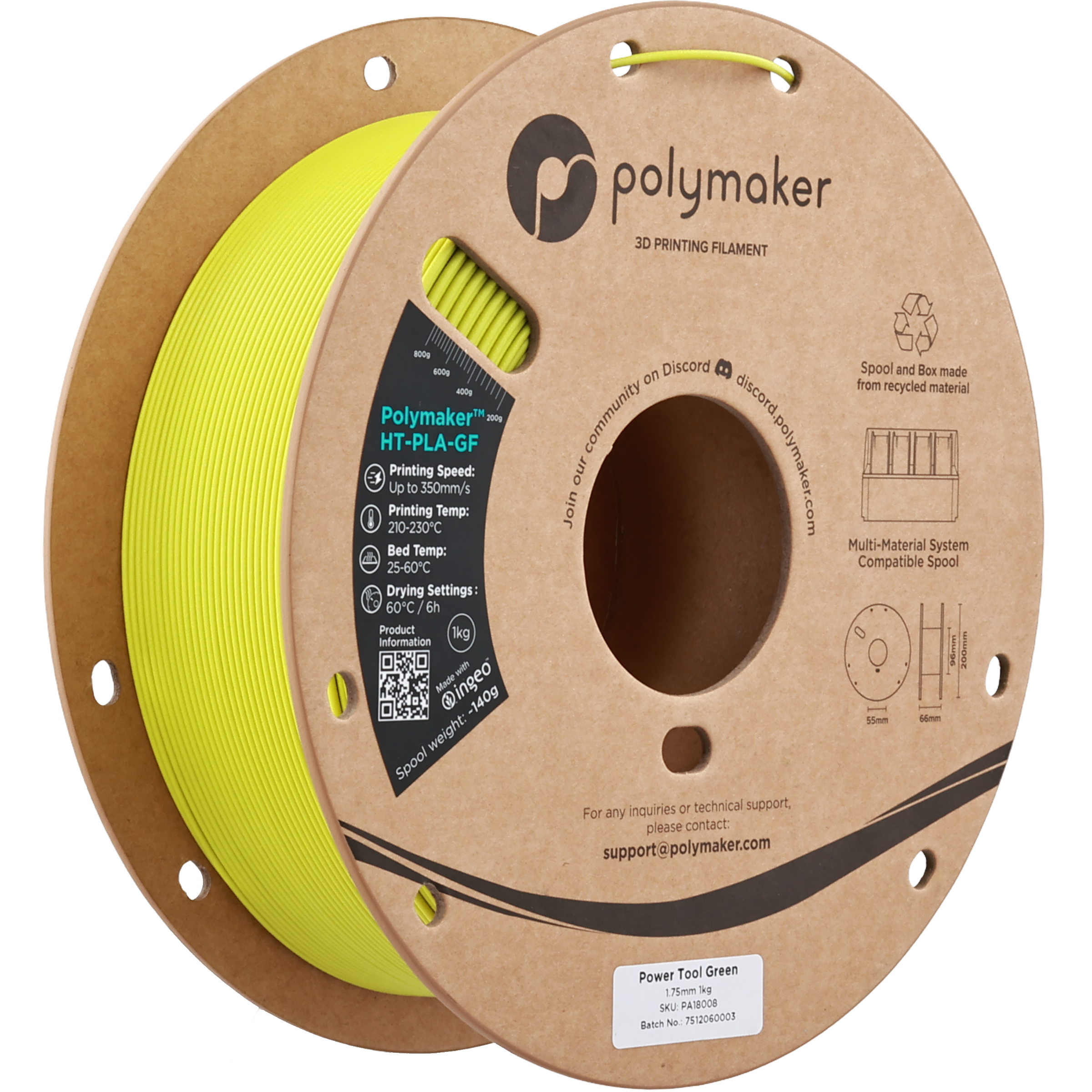 Polymaker™ HT-PLA-GF - 1.75mm (1 kg / 2.2 lbs)