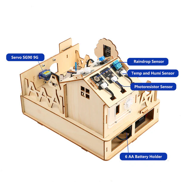 Acebott Easy-Plug  ESP32 Smart Home Starter Kit Wooden House IoT Wifi APP