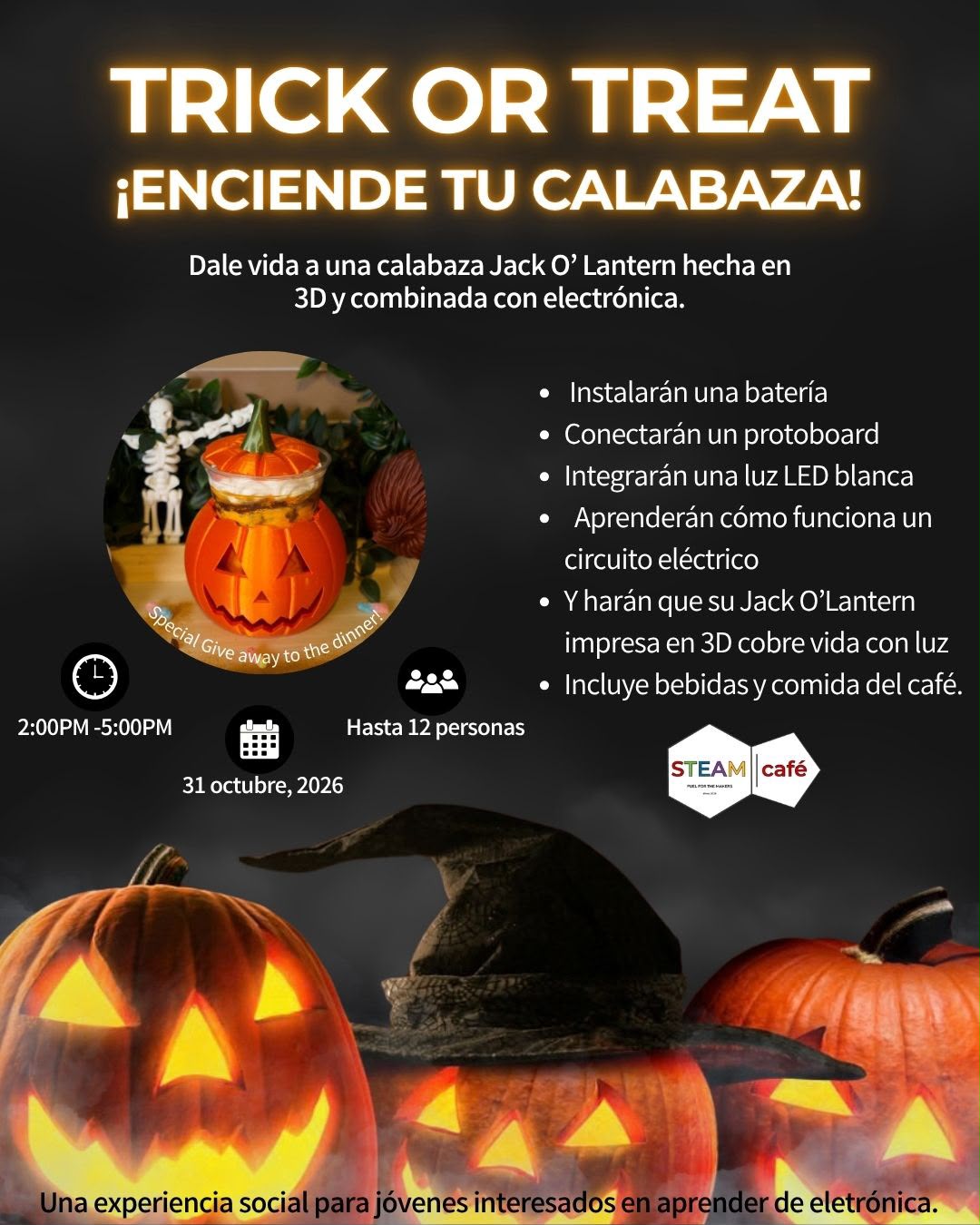 Taller: TRICK OR TREAT! – Impresión 3D y Electrónica