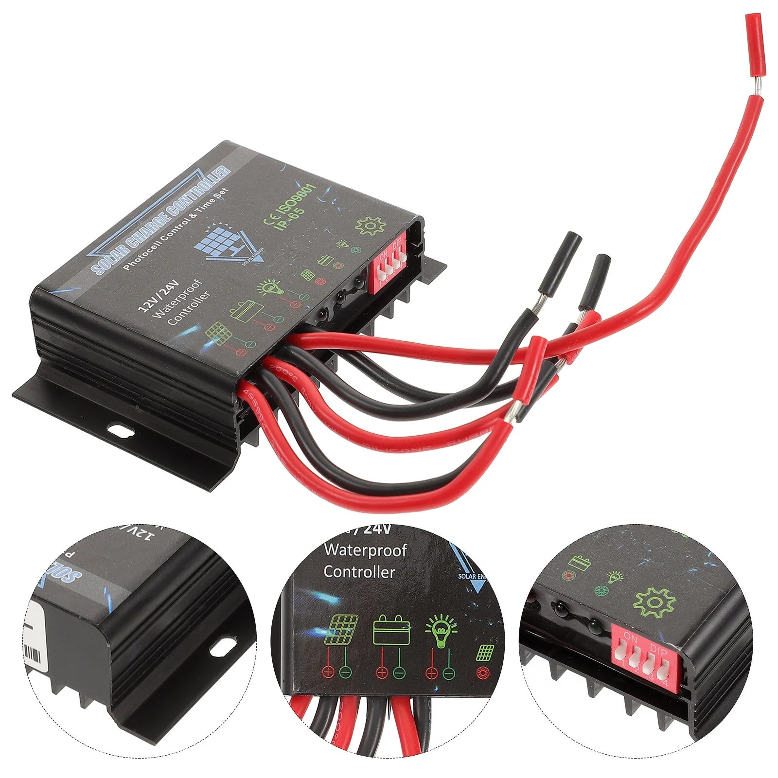 10A – 12V/24V Lithium Waterproof Solar Battery Charge Controller