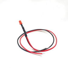 3V 3mm Red LED Indicator Light with 20cm Cable