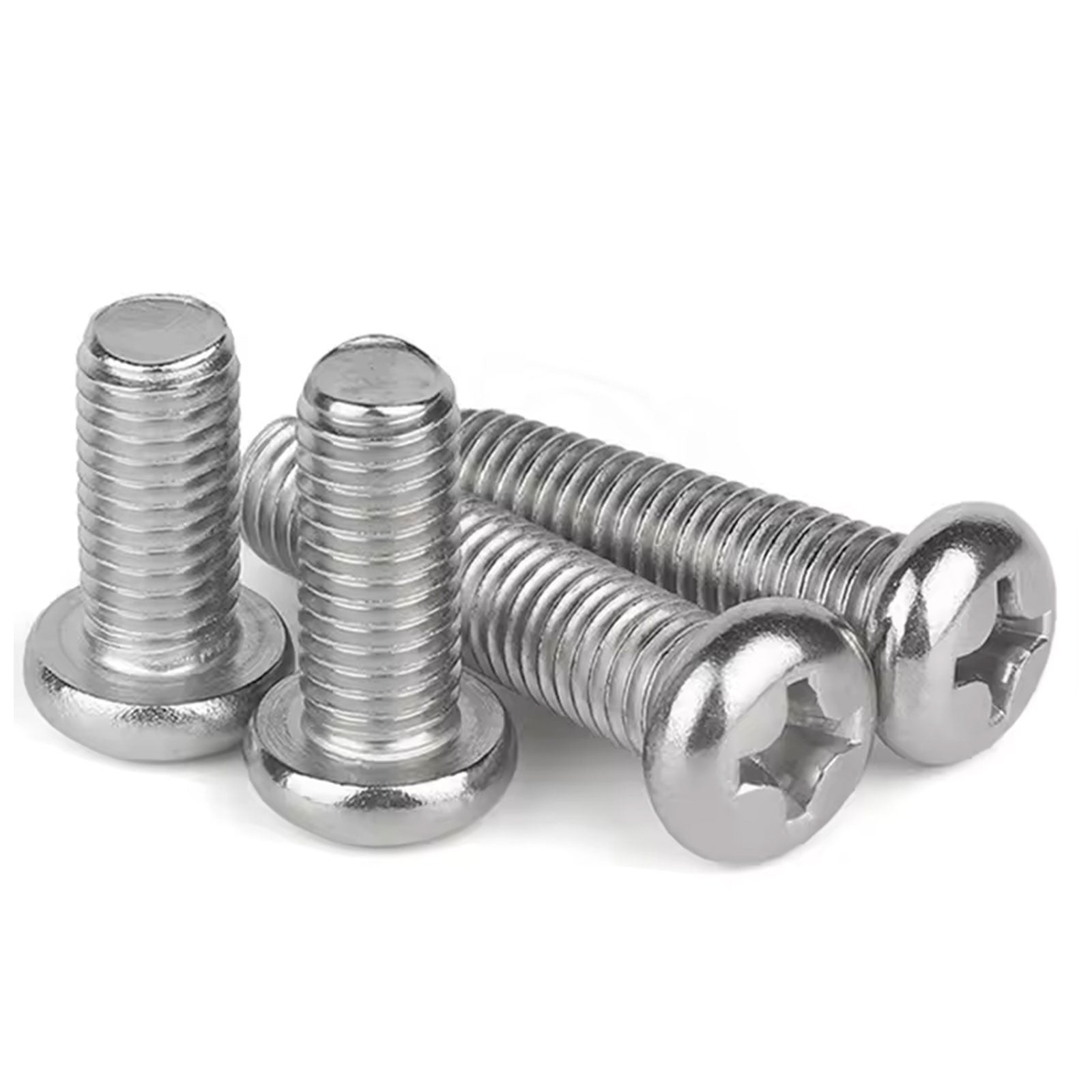 M4 304 Stainless Steel Phillips Pan Head Machine Screws – Multiple Lengths (Pack of 4)