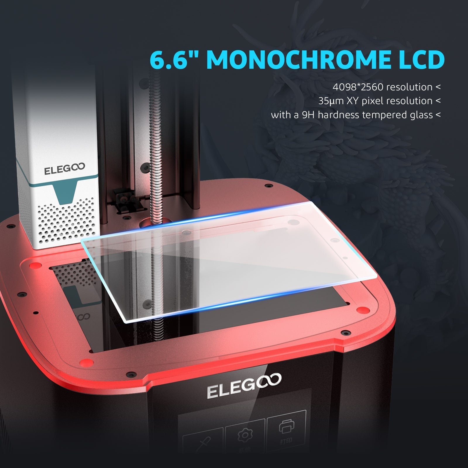 ELEGOO Mars 3 Pro 4K Mono LCD MSLA Resin 3D Printer