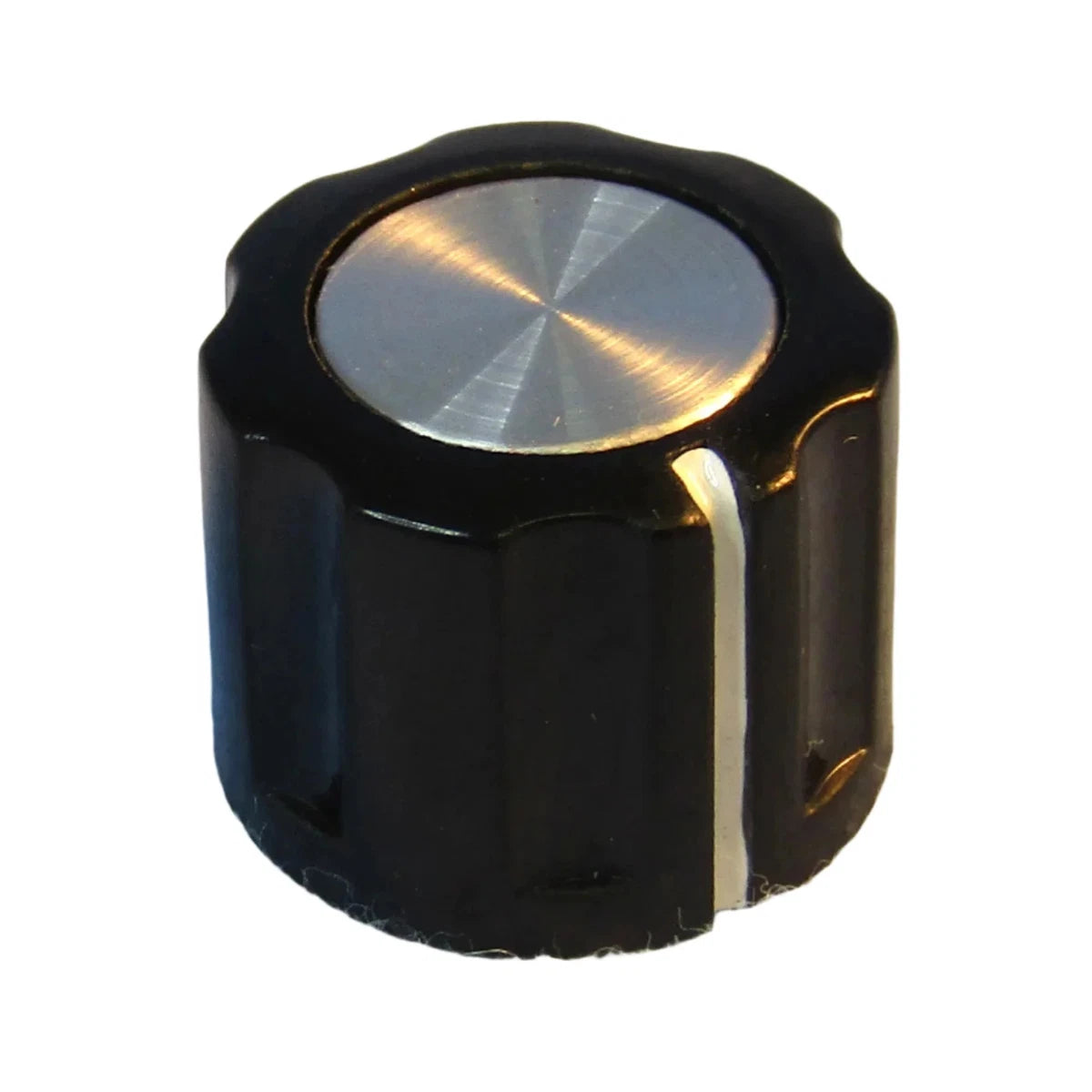 Black Fluted Knob – 1/4-Inch Shaft
