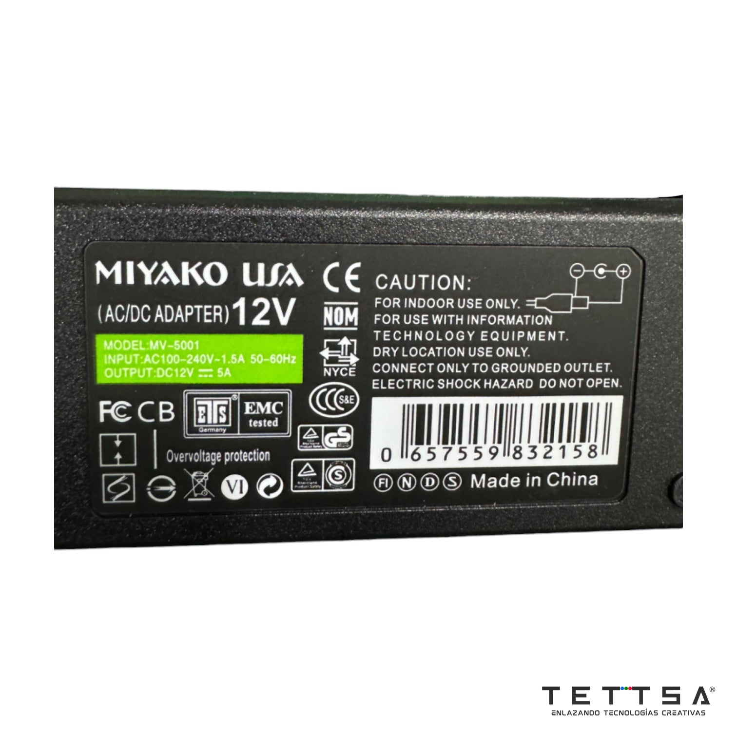 12VDC 5A Power Supply Adapter